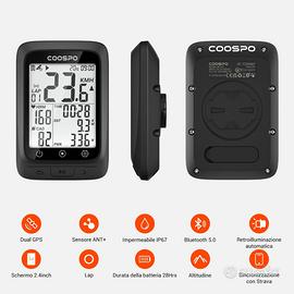Ciclocomputer BC107, GPS, ANT+, IP67