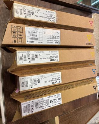 5 toner originali Ricoh aficio MP-C2051