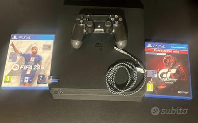 PS4 500 GB + 1JOYSTIK+ FIFA23 + GRAN TURISMO SPORT