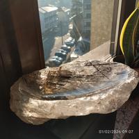 scultura in quarzo tormalinato