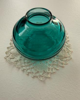 Mini vaso vintage decorativo in vetro color verde