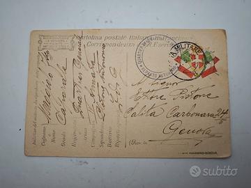 Cartolina Franchigia 1918 WWI Posta Militare