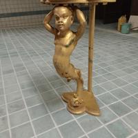 Putto in ebano '700-'800 finitura foglia oro