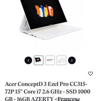 Laptop Acer Concept D 3 Ezel pro CC314-72P