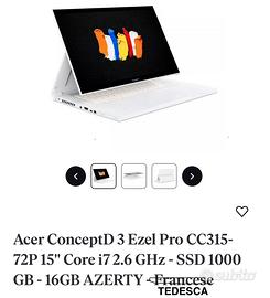 Laptop Acer Concept D 3 Ezel pro CC314-72P