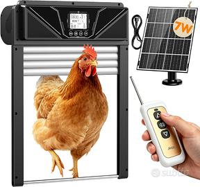 Porta Automatica Pollaio  pannello solare, timer