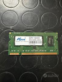 Ram DDR2 1 GB per Notebook Netbook