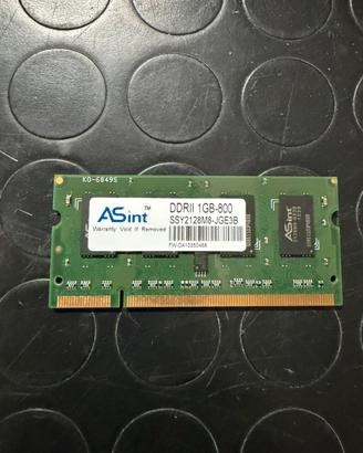 Ram DDR2 1 GB per Notebook Netbook
