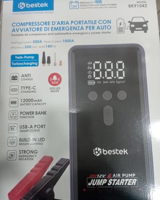  BK91543 Avviatore Auto e Compressore d'Aria 12V