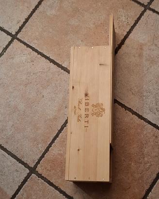 scatola legno lunga e stretta vuota come nuova