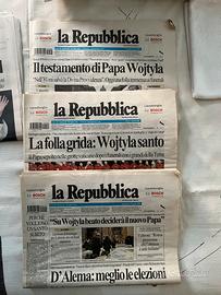 Giornali papa Wojtyla anni 2000