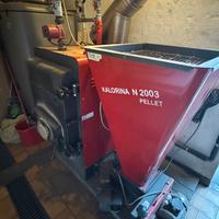 Caldaia tatano a pellet con vascone acqua rotex