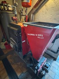 Caldaia tatano a pellet con vascone acqua rotex