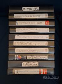 Lotto 10 vhs con film registrati da tv