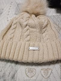 Cappello donna Wedze beige con pompon