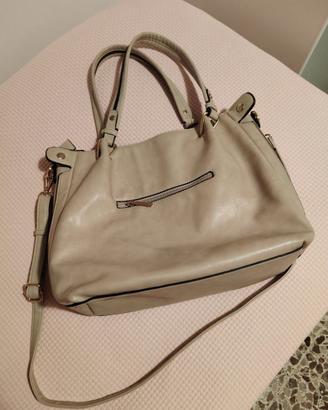 Borsa  Combipel a spalla con tracolla beige