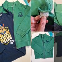 Set maglie manica lunga + felpe  4 pezzi tg. 4/5