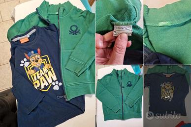 Set maglie manica lunga + felpe  4 pezzi tg. 4/5