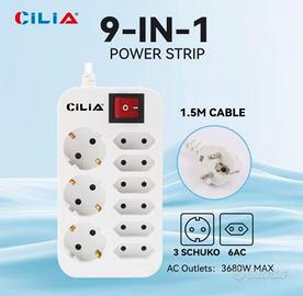 Ciabatta multipresa 9 in 1
