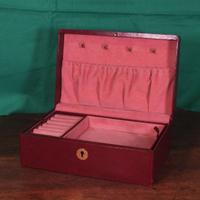 Portagioie in pelle bordeaux vintage style liberty