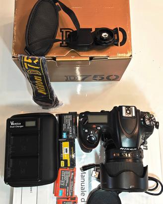 Kit Nikon D750 + 28mm + memorie Flash 14k scatti