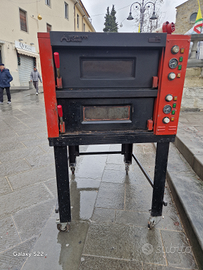 Forno moretti elettrico a 2 bocche più carrello