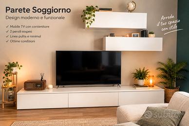 Parete soggiorno con mobile salotto