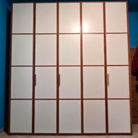 Armadio 5 Ante in Legno + Massello Ciliegio