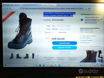 Scarponi anfibi militari modello Nibbio