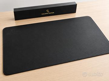 Gallaway Tappetino Scrivania Mouse Pelle Nero XXL