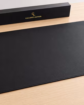 Gallaway Tappetino Scrivania Mouse Pelle Nero XXL