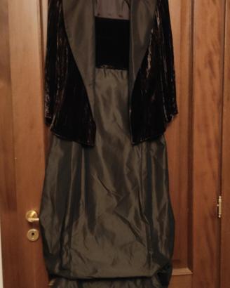 Abito marrone velluto 