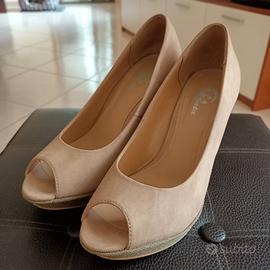 Scarpe a décolleté di camoscio