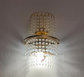 Lampada da parete in cristalli di Murano