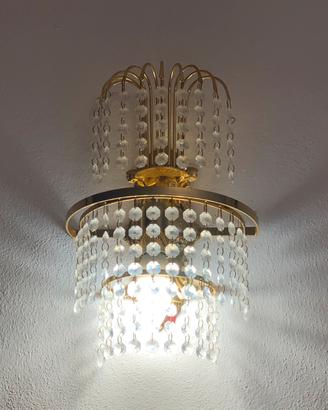 Lampada da parete in cristalli di Murano