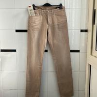 Jeans uomo taglia 48 beige straight fit  ( nuovo )