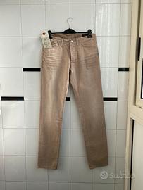 Jeans uomo taglia 48 beige straight fit  ( nuovo )