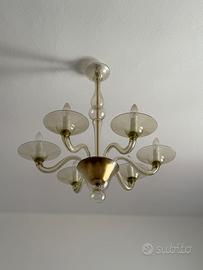 Lampadario 6 luci Murano