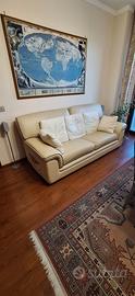 DIVANO LETTO 3 POSTI VERA PELLE