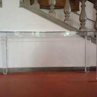 Tavolo cristallo e plexiglass