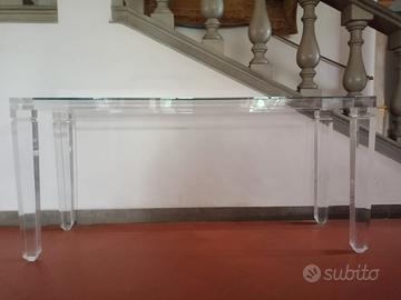 Tavolo cristallo e plexiglass