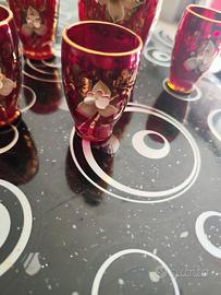 decanter con 6 bicchieri 