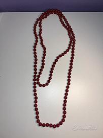 Collana a perle rosse