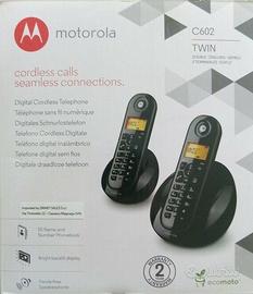 Motorola twin digital cordless dect phone c602 duo