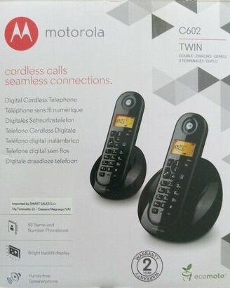 Motorola twin digital cordless dect phone c602 duo