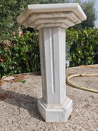 Colonna in Marmo di Carrara Scanalata a Mano H90cm