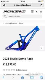 Kit Telaio Dh 29” Specialized demo 2021