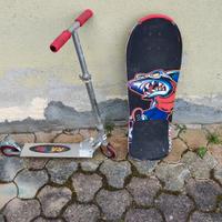 SKATE BOARD + MONOPATTINO +GINOCCHIERE E GOMITIERE