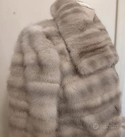 splendida pelliccia di visone grigio 