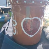 Vaso natalizio dipinto a mano 